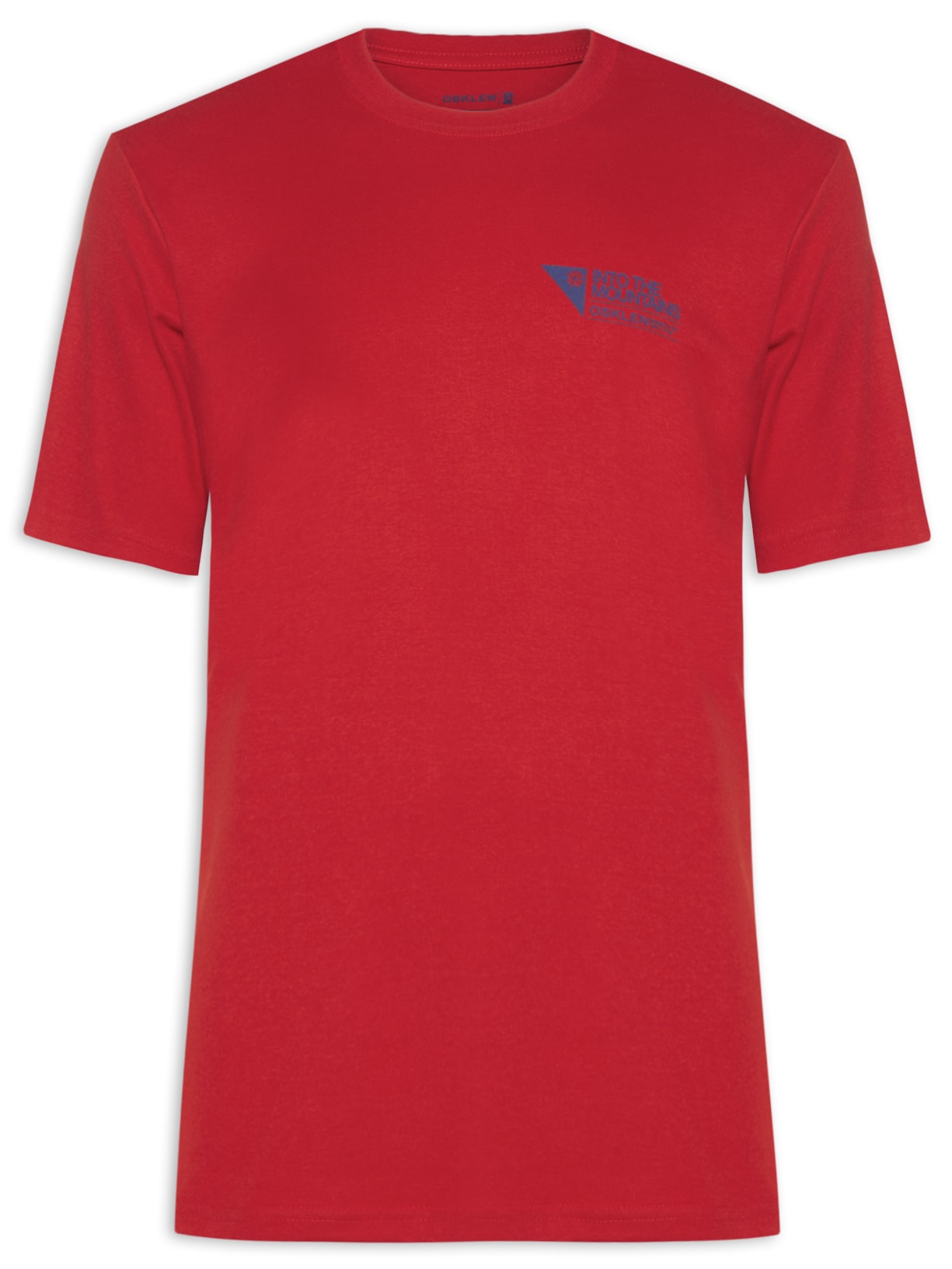 Camiseta Masculina Manga Curta Gola Careca Carimbo Itm - Vermelho