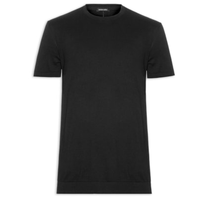 Camiseta Masculina Manga Curta Gola Careca Classic Cotton - Preto