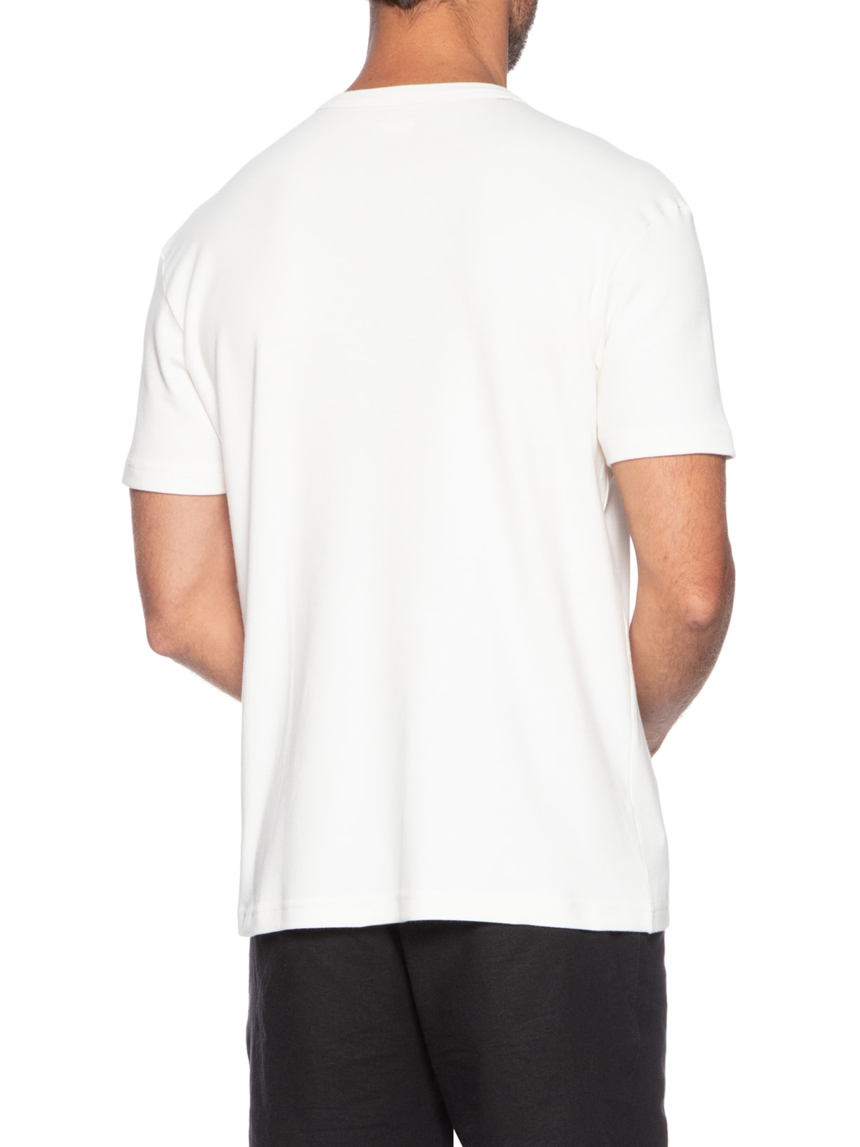 Camiseta Masculina Manga Curta Gola Careca Coroa Ribbed Branco Osklen