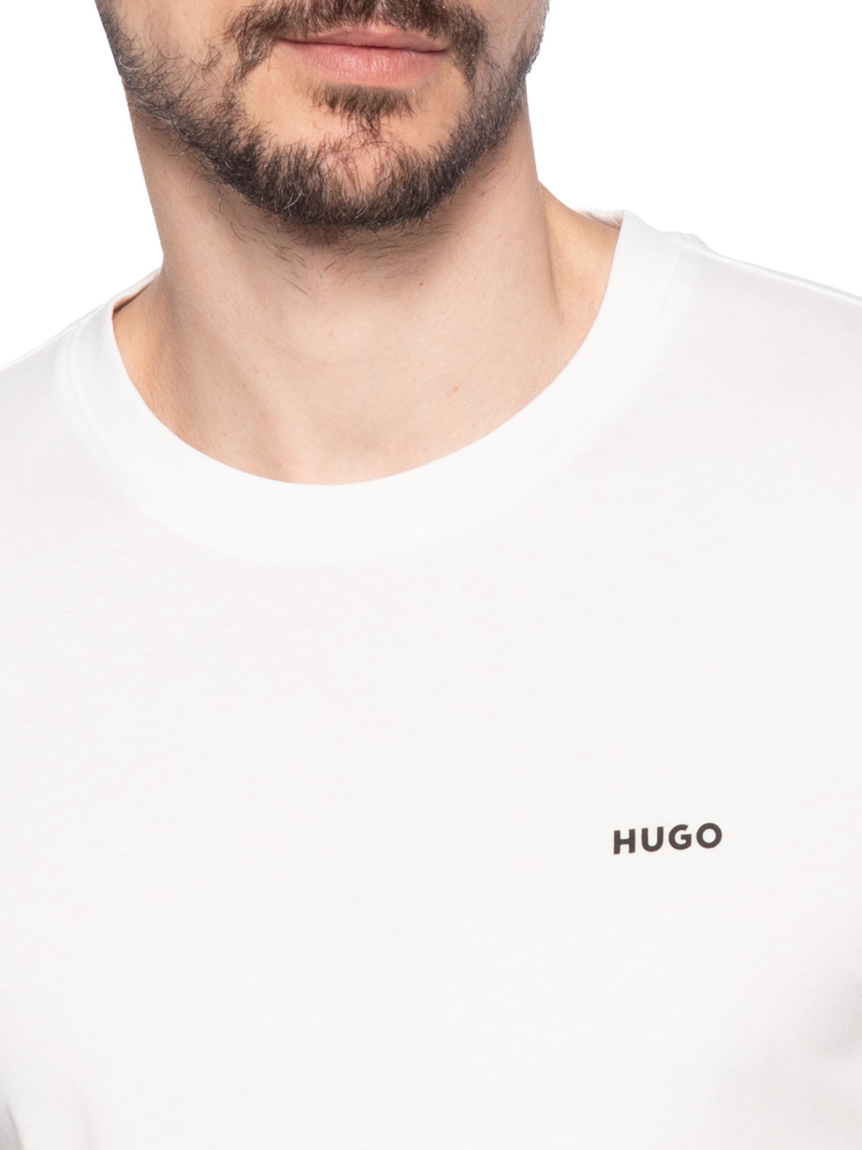 Camiseta Masculina Manga Curta Gola Careca Dero Off White Hugo