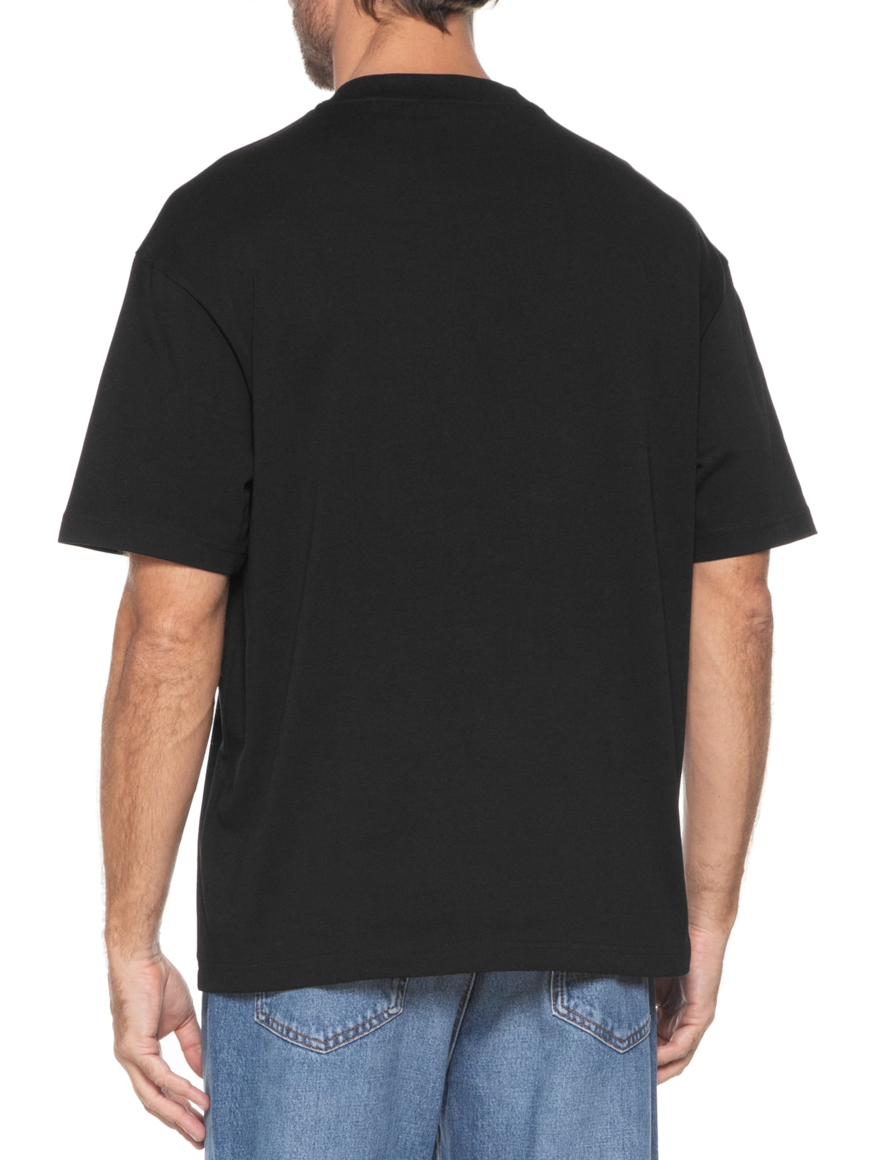 Camiseta Masculina Manga Curta Gola Careca Dinkee Preto Hugo