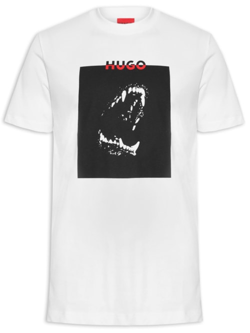 Camiseta Masculina Manga Curta Gola Careca Dobero - Branco