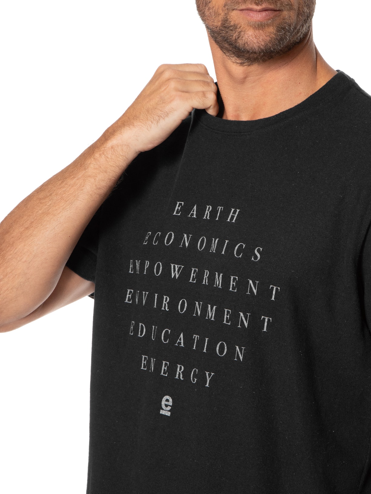 Camiseta Masculina Manga Curta Gola Careca Double 6 Es Preto Osklen