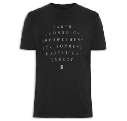 Camiseta Masculina Manga Curta Gola Careca Double 6 Es - Preto
