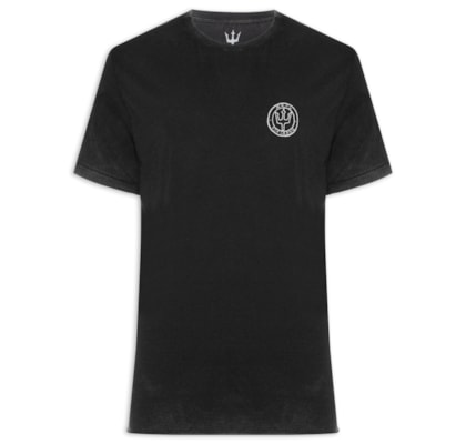 Camiseta Masculina Manga Curta Gola Careca Double Arpx Handmade - Preto