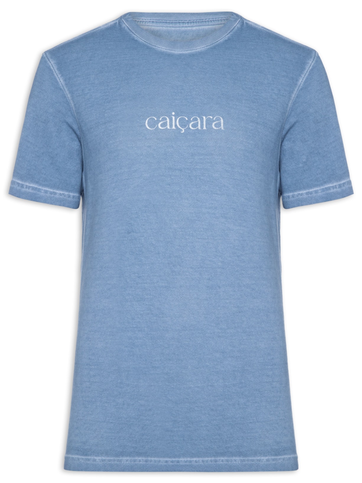 Camiseta Masculina Manga Curta Gola Careca Double Caiçara Watercolor - Azul