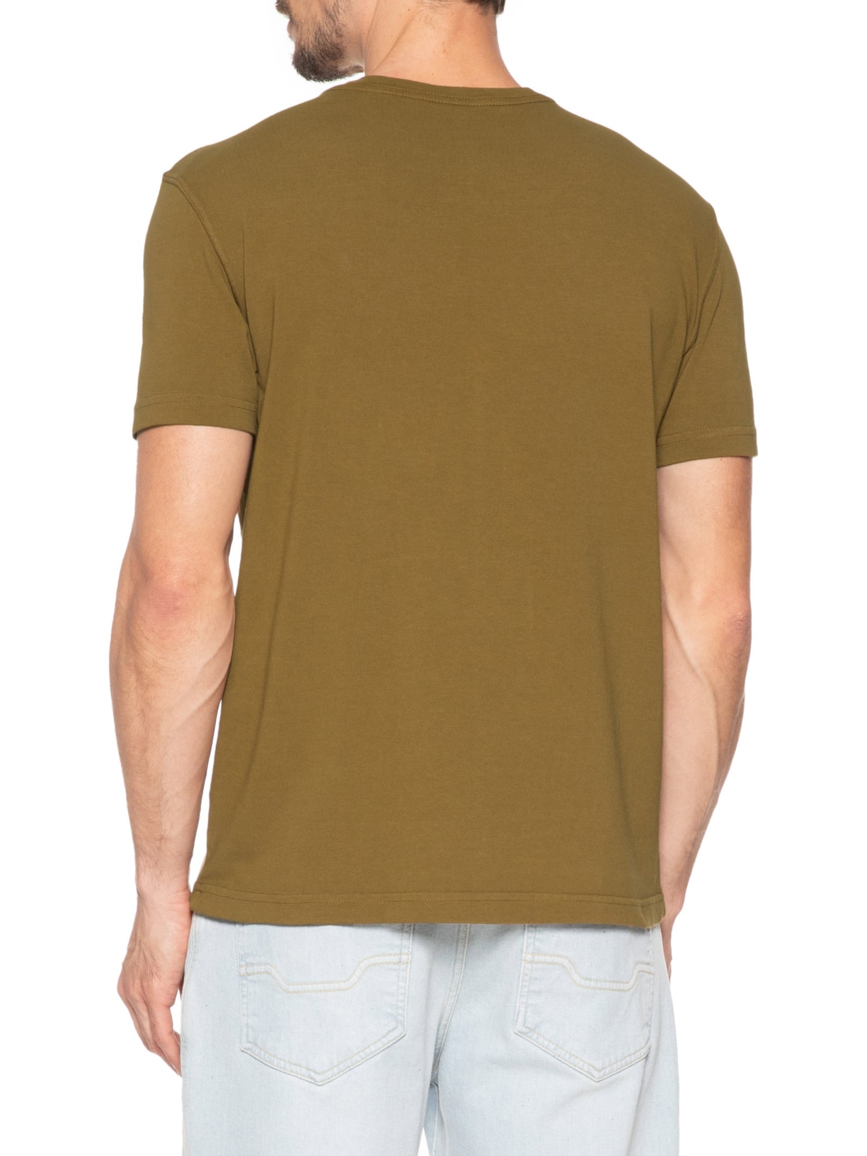 Camiseta Masculina Manga Curta Gola Careca Double Endless Winter Marrom Osklen
