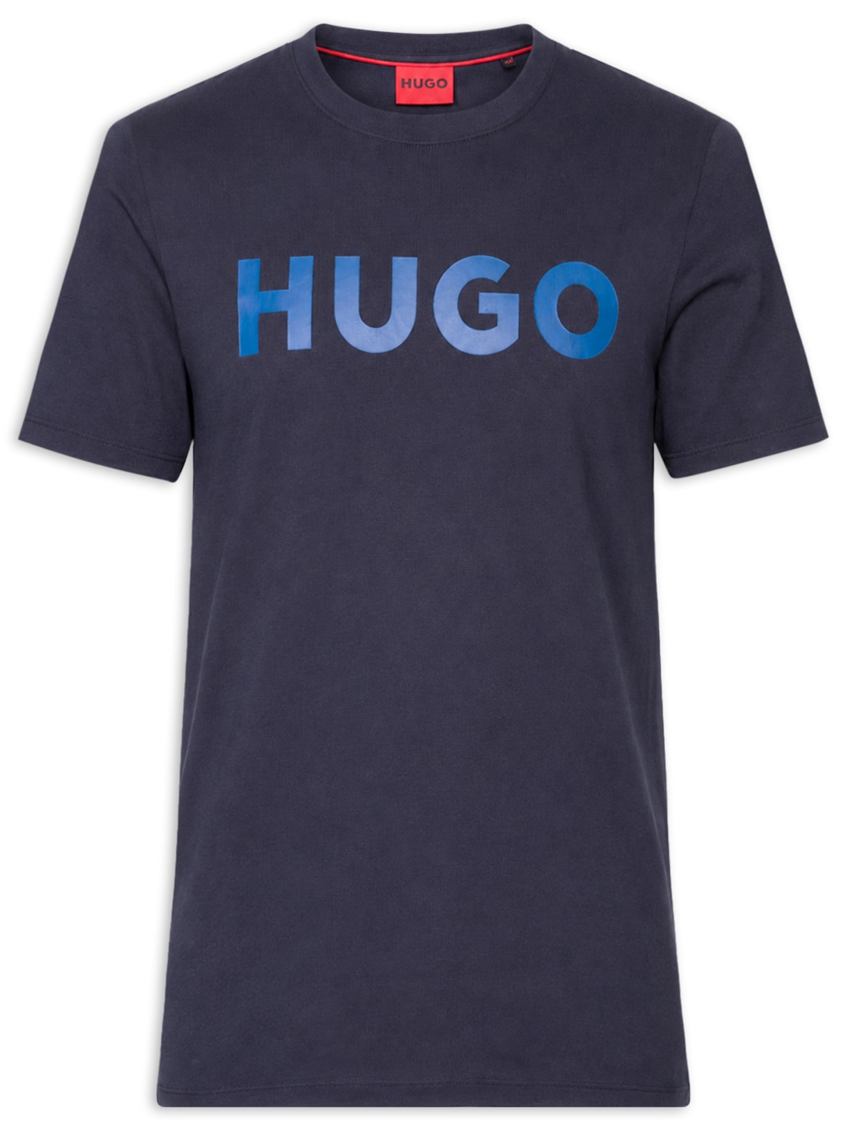 Camiseta Masculina Manga Curta Gola Careca Dulivio Azul Hugo