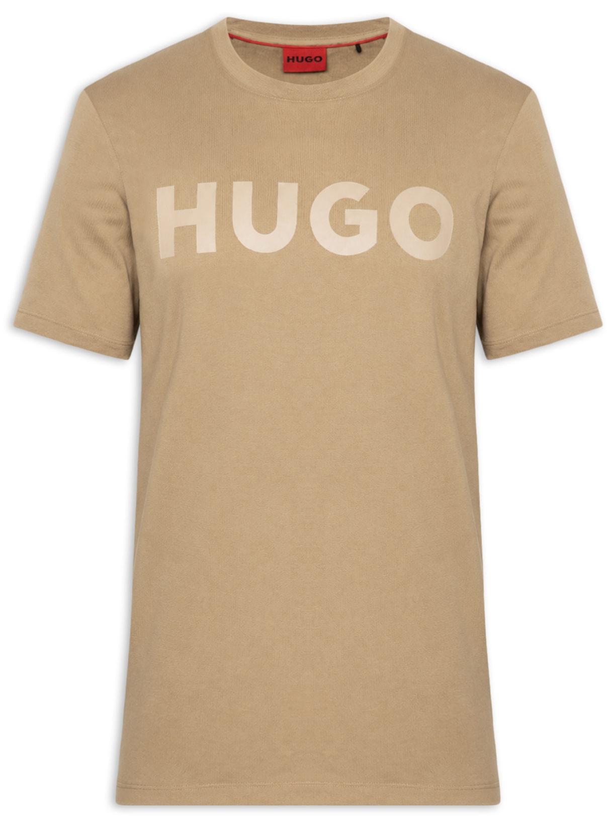 Camiseta Masculina Manga Curta Gola Careca Dulivio Bege Hugo