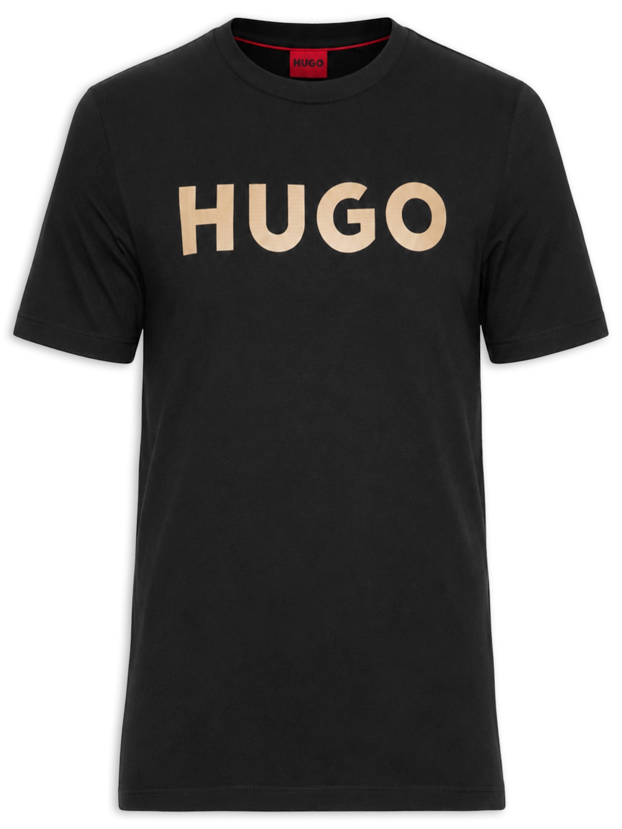 Camiseta Masculina Manga Curta Gola Careca Dulivio Preto Hugo