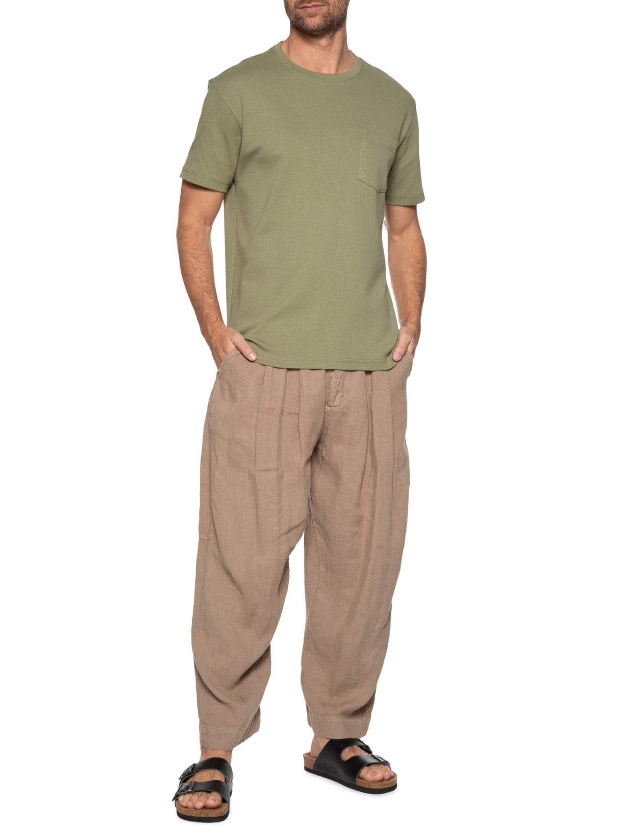 Camiseta Masculina Manga Curta Gola Careca E Basics Organic Cotton Verde Osklen