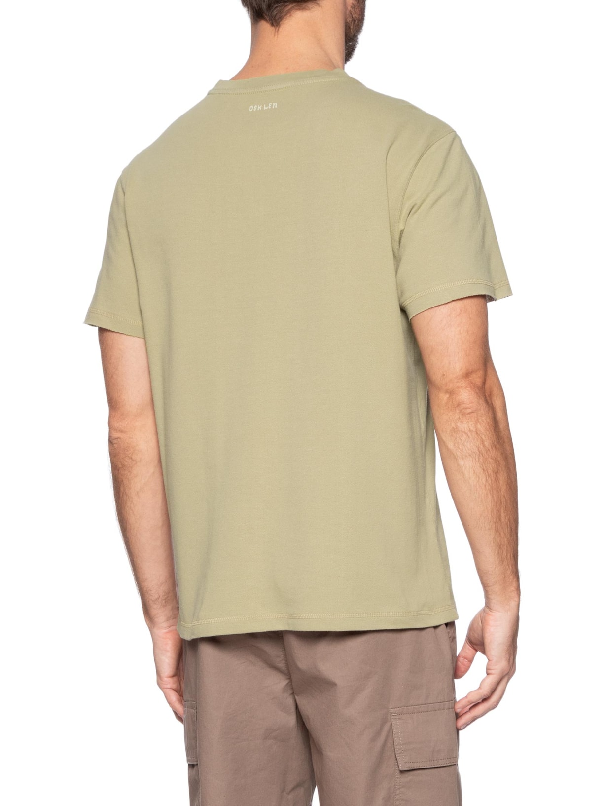 Camiseta Masculina Manga Curta Gola Careca E-Color Caiçara Type Bege Osklen