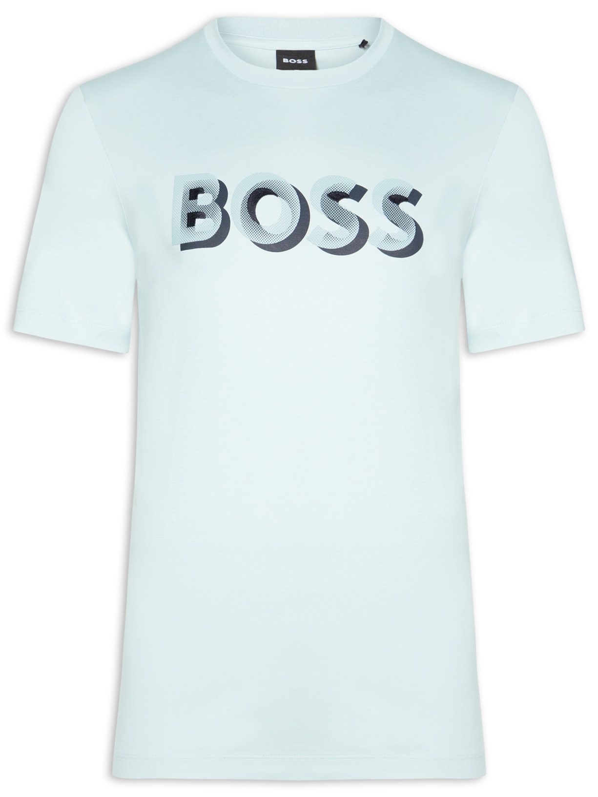 Camiseta Masculina Manga Curta Gola Careca H-Thompson Azul Boss