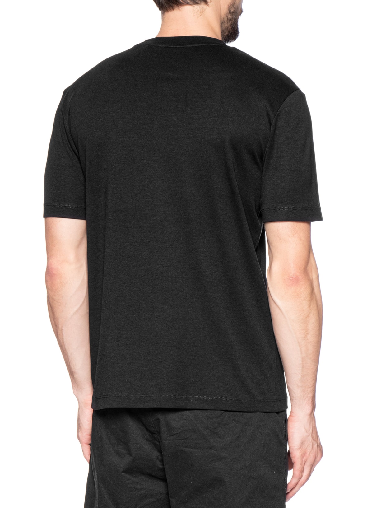 Camiseta Masculina Manga Curta Gola Careca H-Thompson Preto Boss
