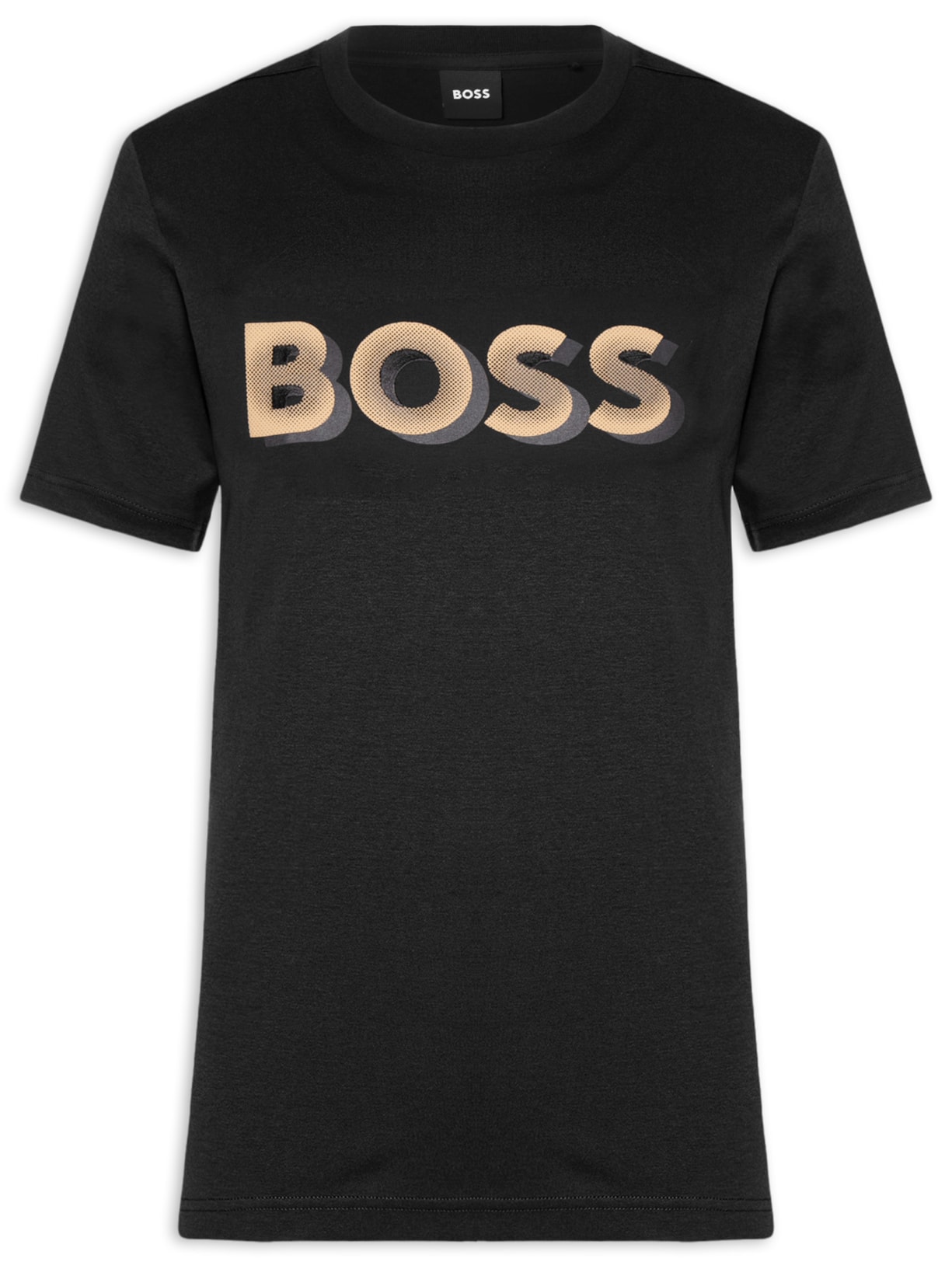 Camiseta Masculina Manga Curta Gola Careca H-Thompson Preto Boss