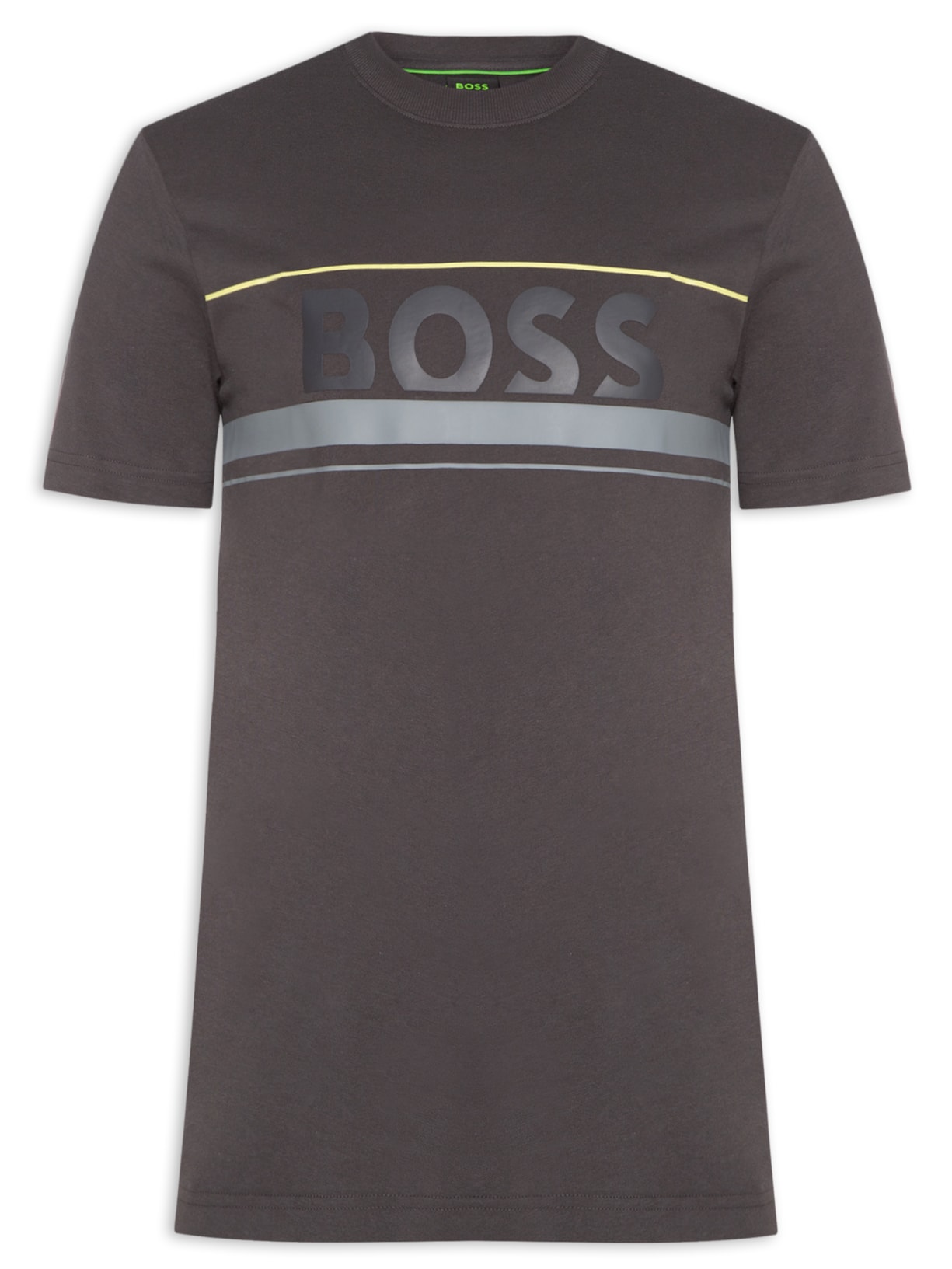 Camiseta Masculina Manga Curta Gola Careca Iconic 01 Cinza Boss