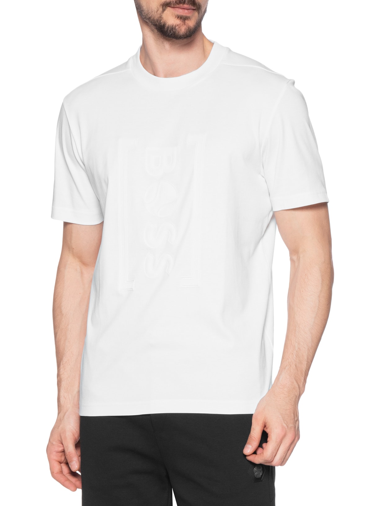 Camiseta Masculina Manga Curta Gola Careca Iconic Branco Boss