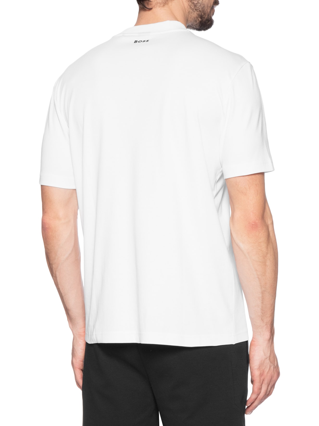 Camiseta Masculina Manga Curta Gola Careca Iconic Branco Boss