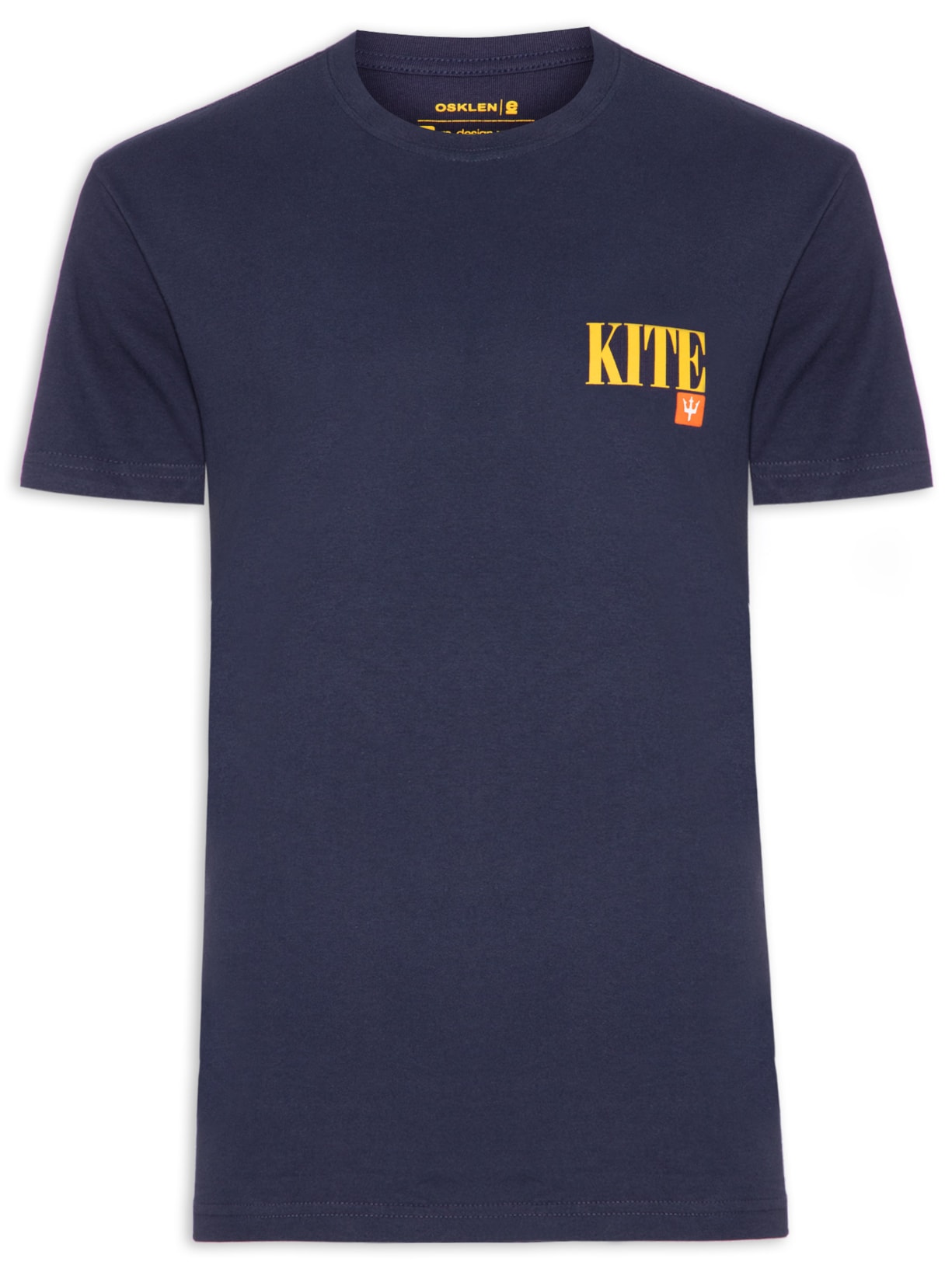Camiseta Masculina Manga Curta Gola Careca Kite Over - Azul