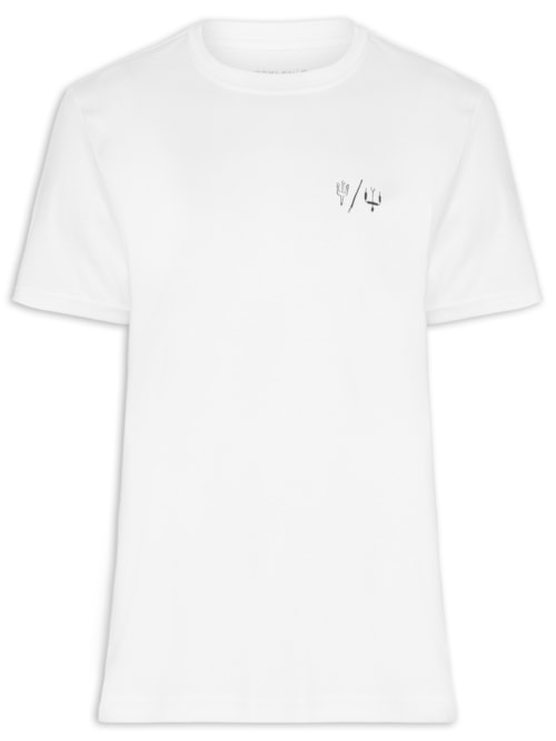Camiseta Masculina Manga Curta Gola Careca Kite Poster Over - Branco