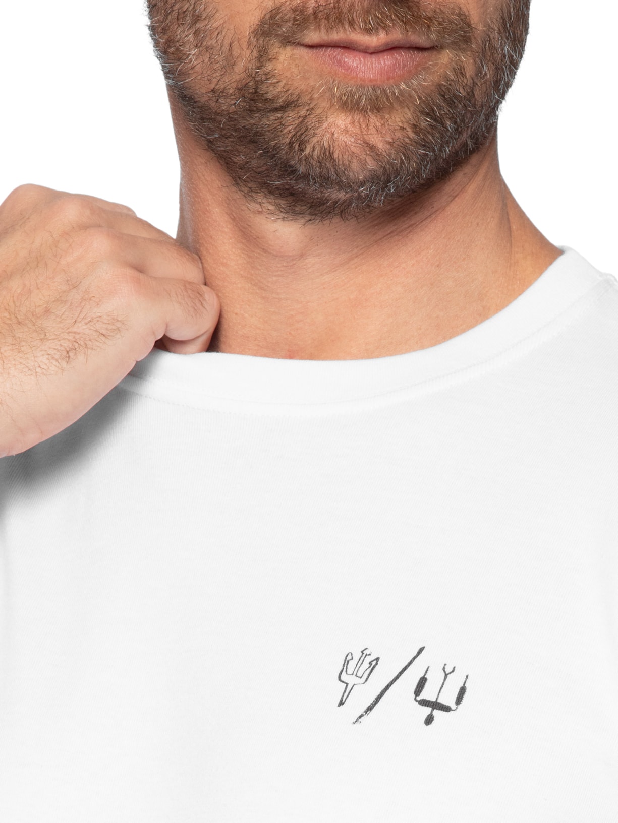 Camiseta Masculina Manga Curta Gola Careca Kite Poster Over Branco Osklen