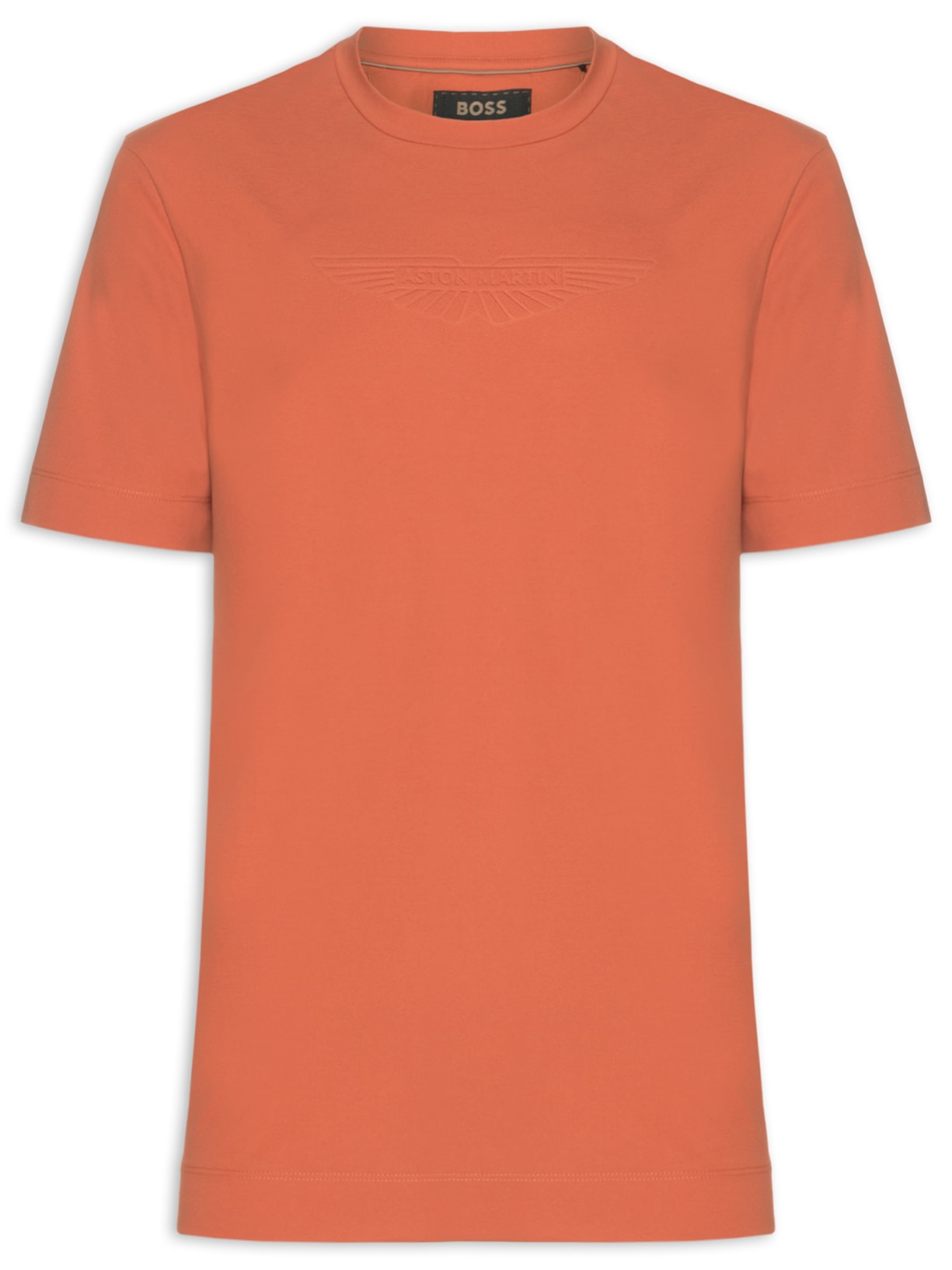 Camiseta Masculina Manga Curta Gola Careca L Max  Collab Aston Martin Laranja Boss
