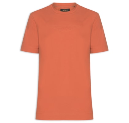 Camiseta Masculina Manga Curta Gola Careca L - Max  Collab Aston Martin - Laranja