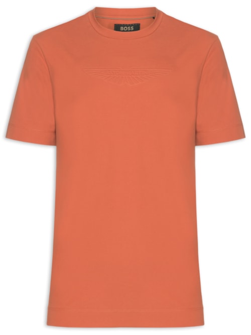 Camiseta Masculina Manga Curta Gola Careca L - Max Collab Aston Martin - Laranja