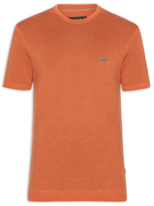 Camiseta Masculina Manga Curta Gola Careca L-Tyler - Collab Aston Martin - Laranja
