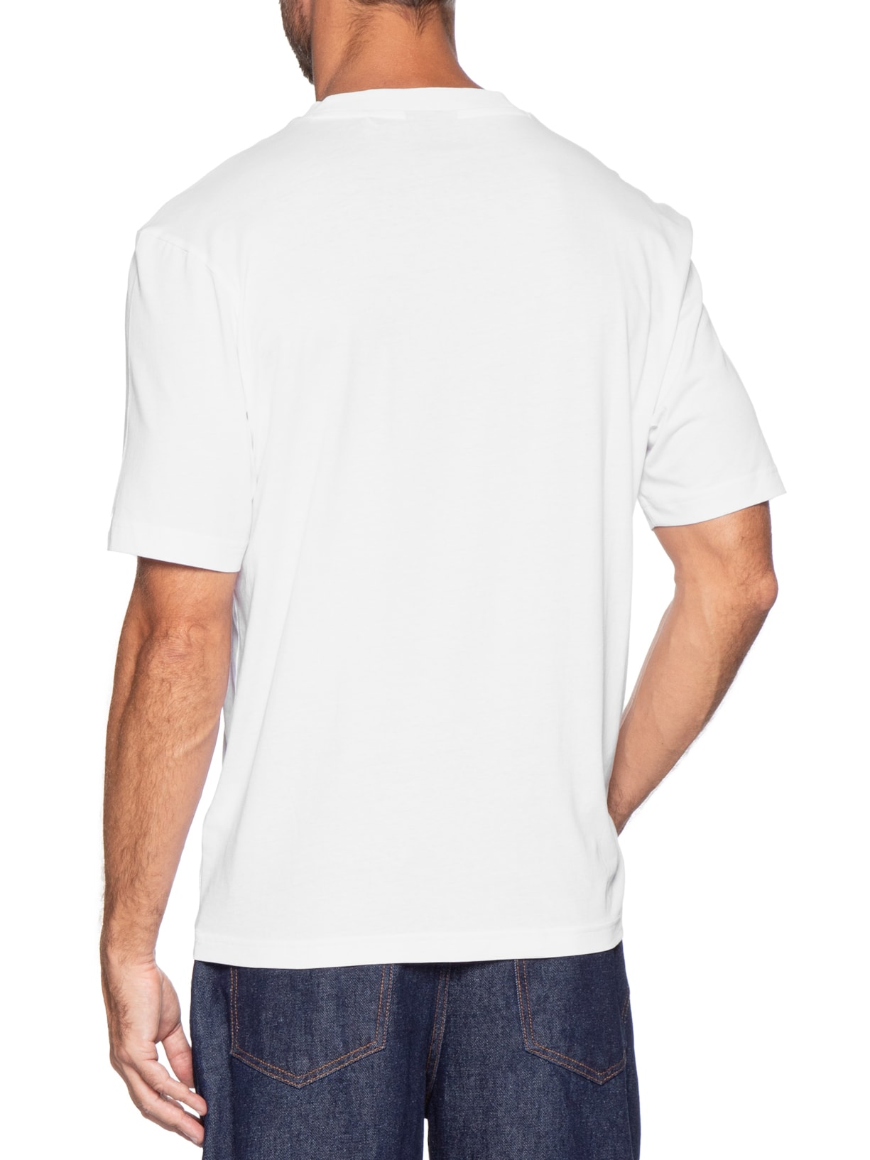 Camiseta Masculina Manga Curta Gola Careca Nayonix Branco Hugo