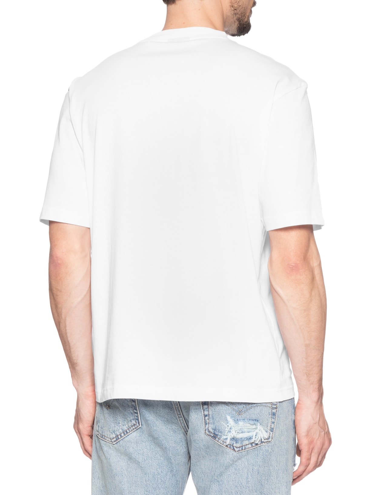 Camiseta Masculina Manga Curta Gola Careca Nedirix Branco Hugo
