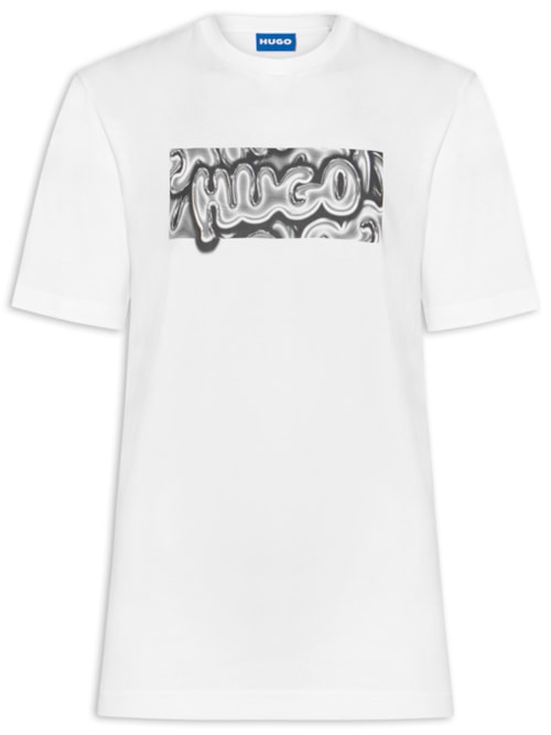 Camiseta Masculina Manga Curta Gola Careca Nedirix - Branco