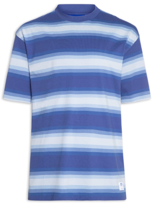 Camiseta Masculina Manga Curta Gola Careca Nisote - Azul