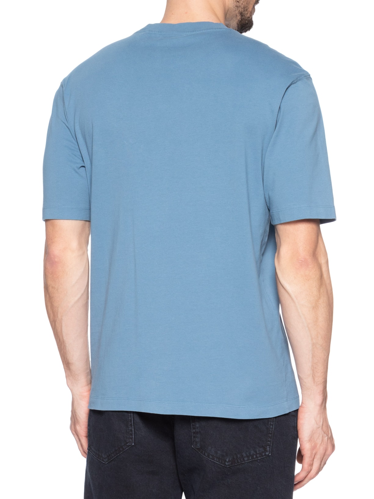 Camiseta Masculina Manga Curta Gola Careca Nogoste Azul Hugo