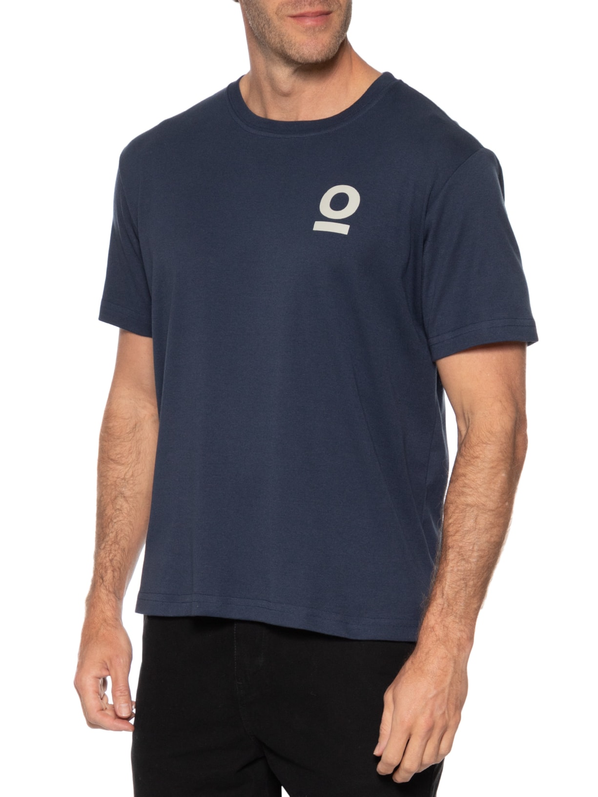 Camiseta Masculina Manga Curta Gola Careca Oceans Over  Azul Osklen