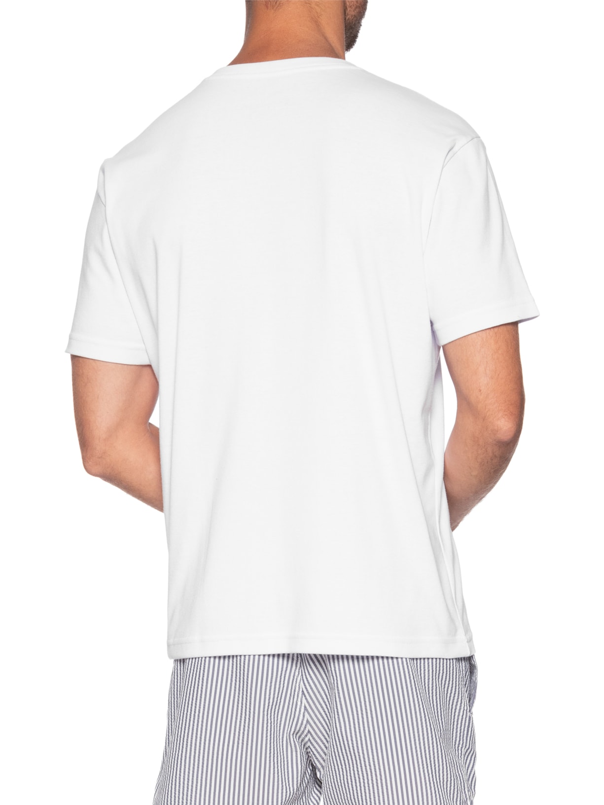Camiseta Masculina Manga Curta Gola Careca Over Kite Box Branco Osklen