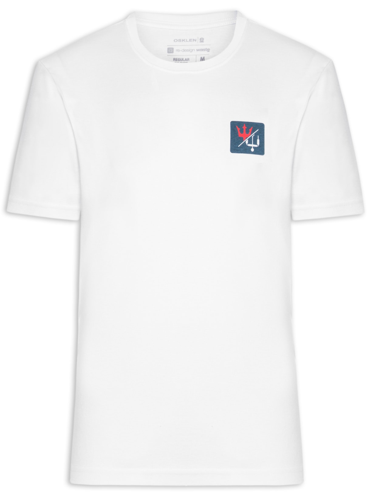 Camiseta Masculina Manga Curta Gola Careca Over Kite Box - Branco