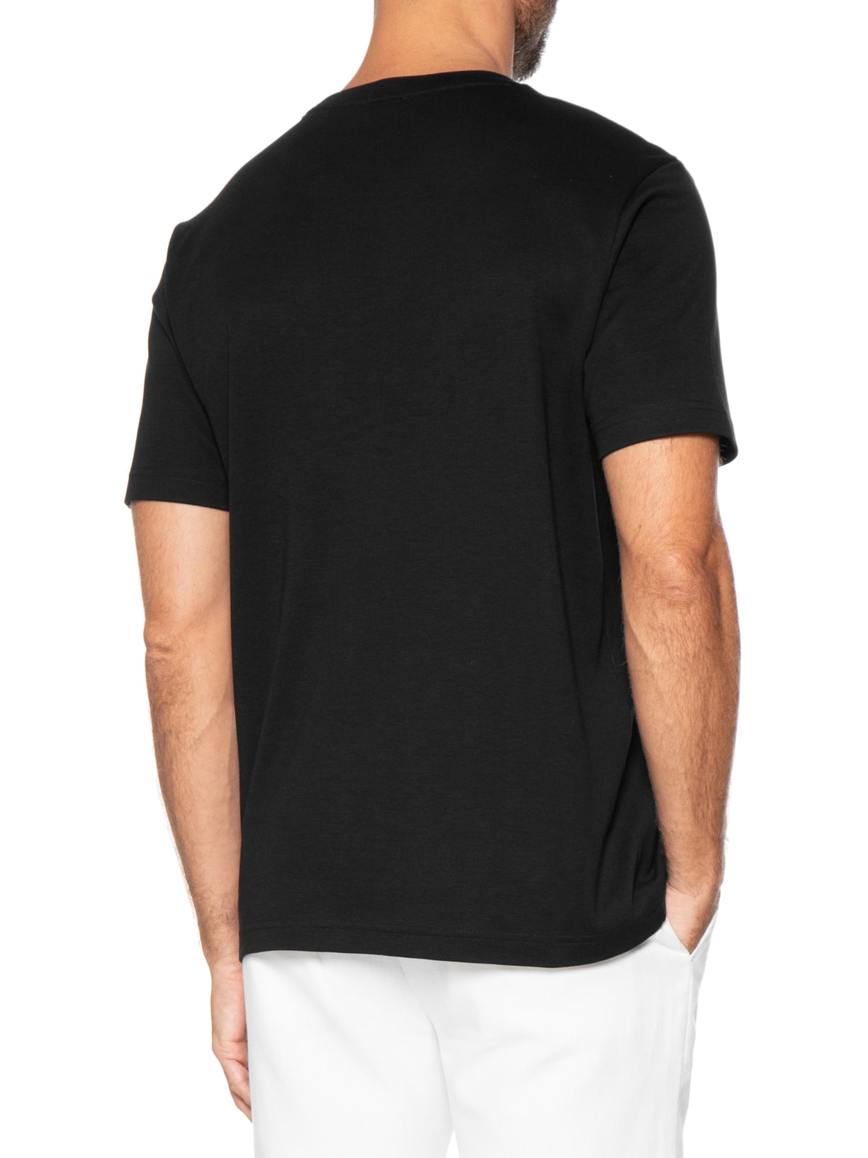 Camiseta Masculina Manga Curta Gola Careca Preto Boss
