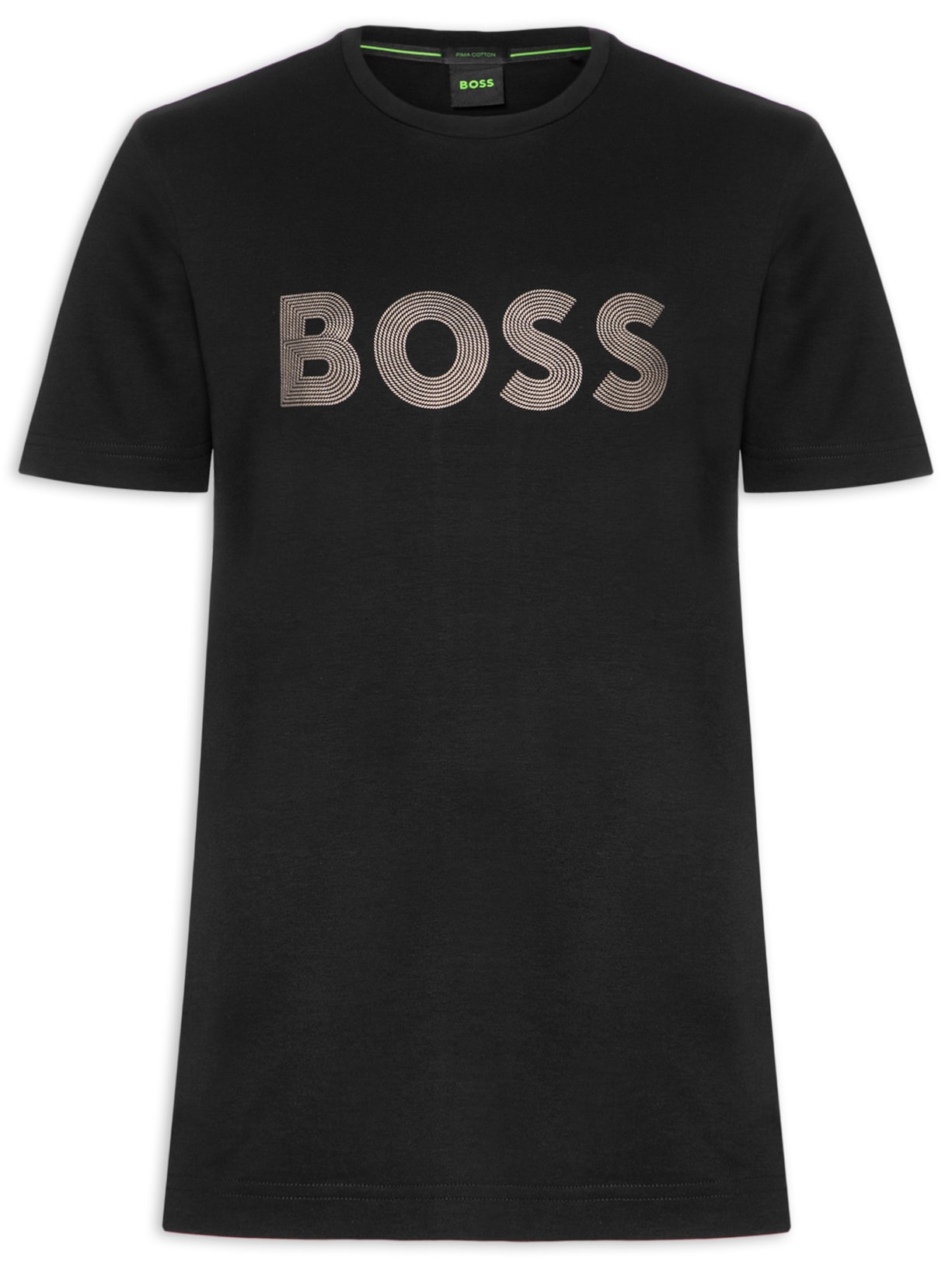 Camiseta Masculina Manga Curta Gola Careca Preto Boss