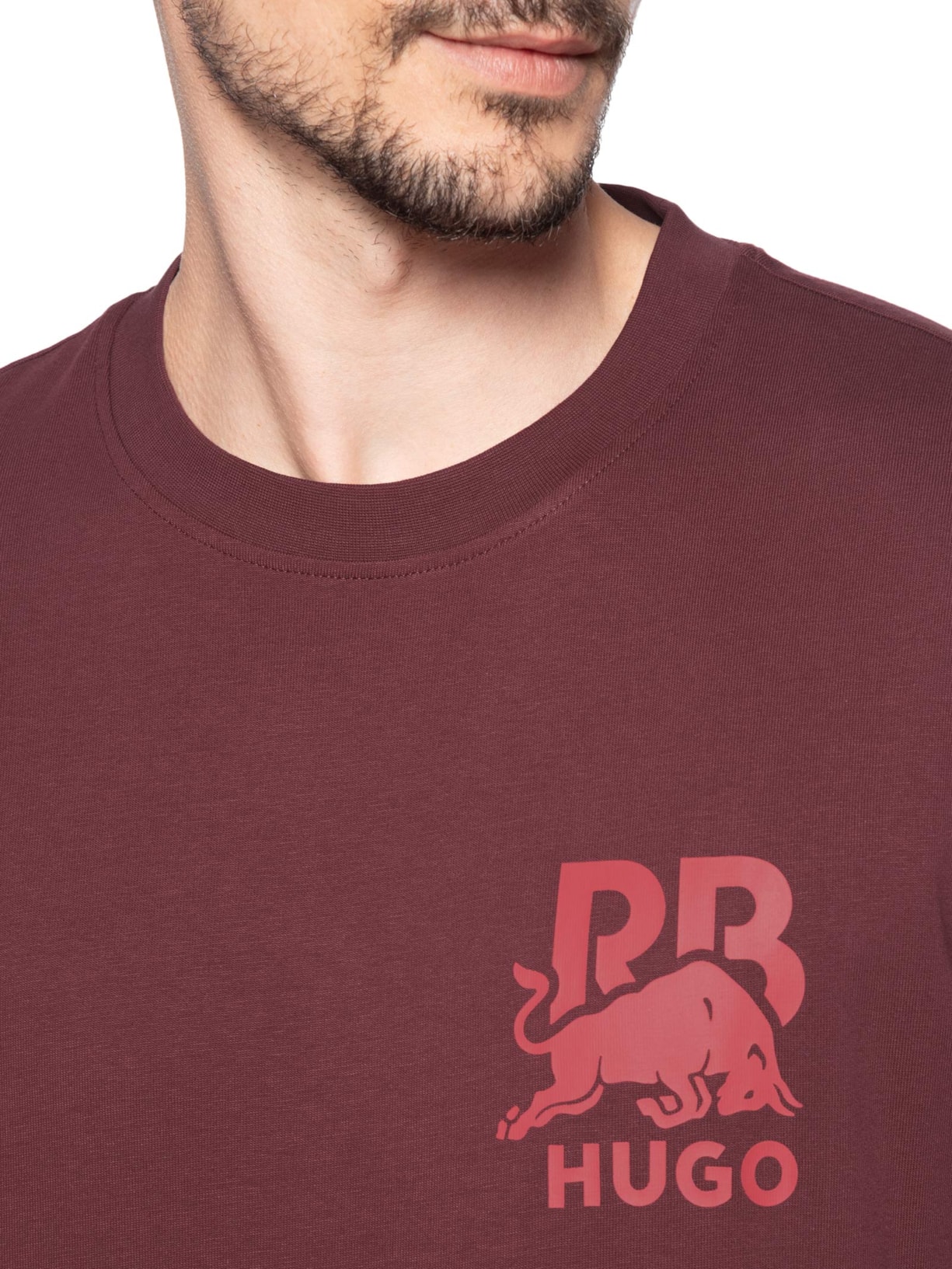 Camiseta Masculina Manga Curta Gola Careca Redbull Dartox  Vermelho Hugo