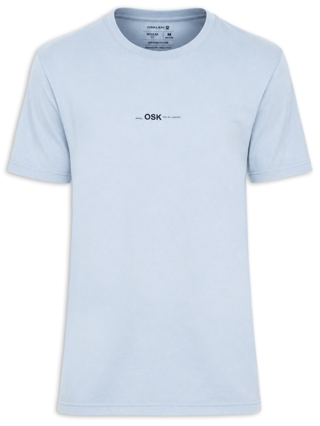 Camiseta Masculina Manga Curta Gola Careca Regular Vintage Osk Azul Osklen
