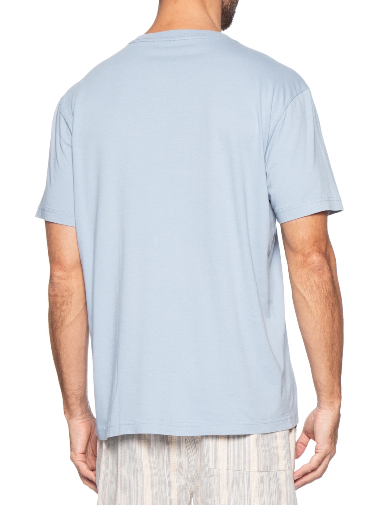 Camiseta Masculina Manga Curta Gola Careca Regular Vintage Osk Azul Osklen