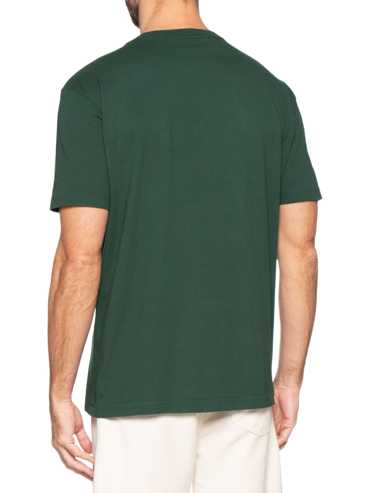 Camiseta Masculina Manga Curta Gola Careca Regular Vintage Rio Book Verde Osklen