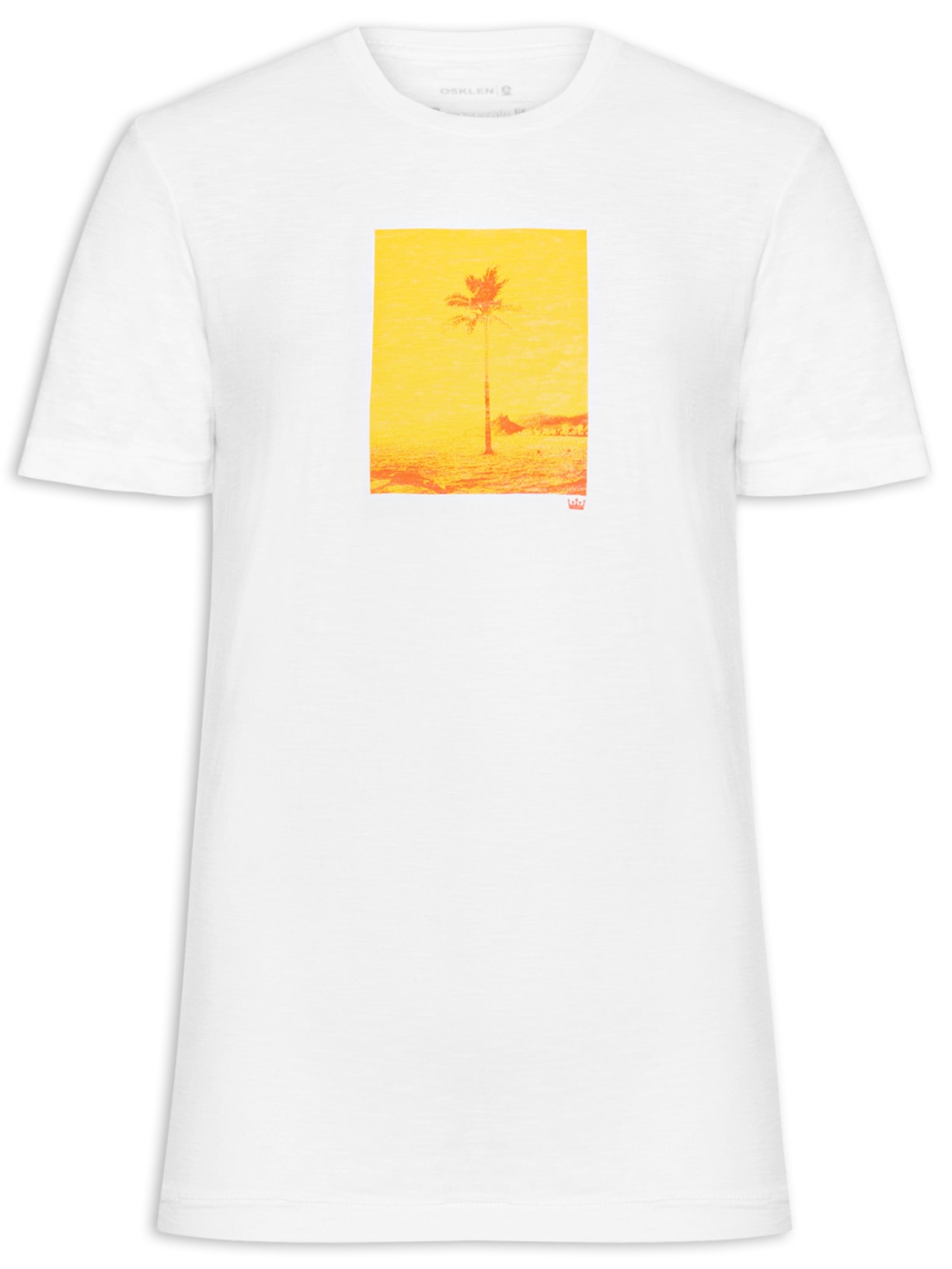 Camiseta Masculina Manga Curta Gola Careca Rough Rio Postcard Slim - Branco