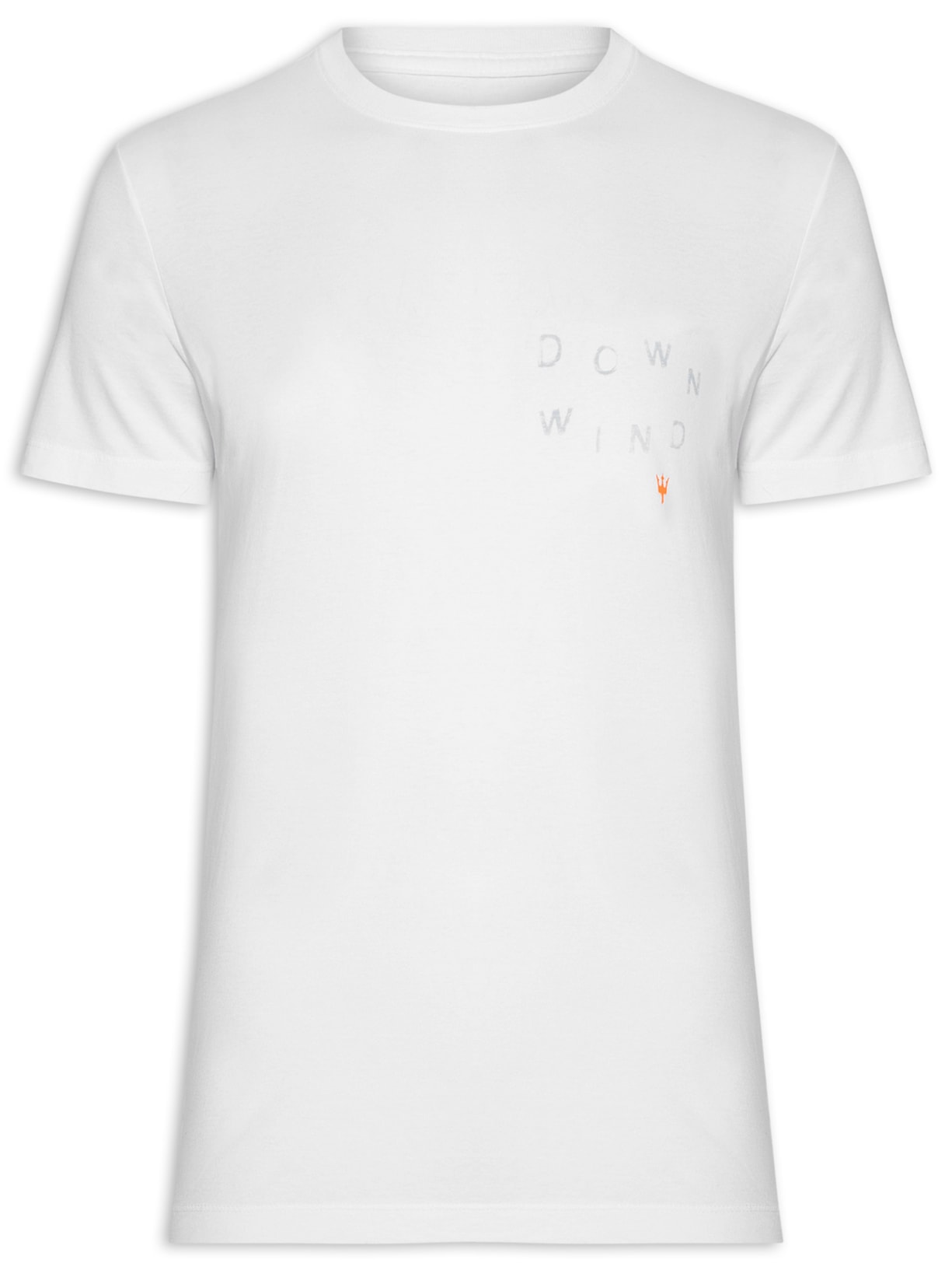 Camiseta Masculina Manga Curta Gola Careca Slim Stone Flor Surf - Branco