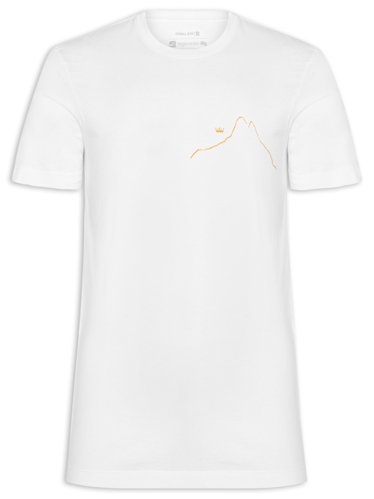 Camiseta Masculina Manga Curta Gola Careca Slim Stone Srfng Scribble Branco Osklen