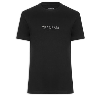 Camiseta Masculina Manga Curta Gola Careca Slim Vintage Imperial Black - Preto