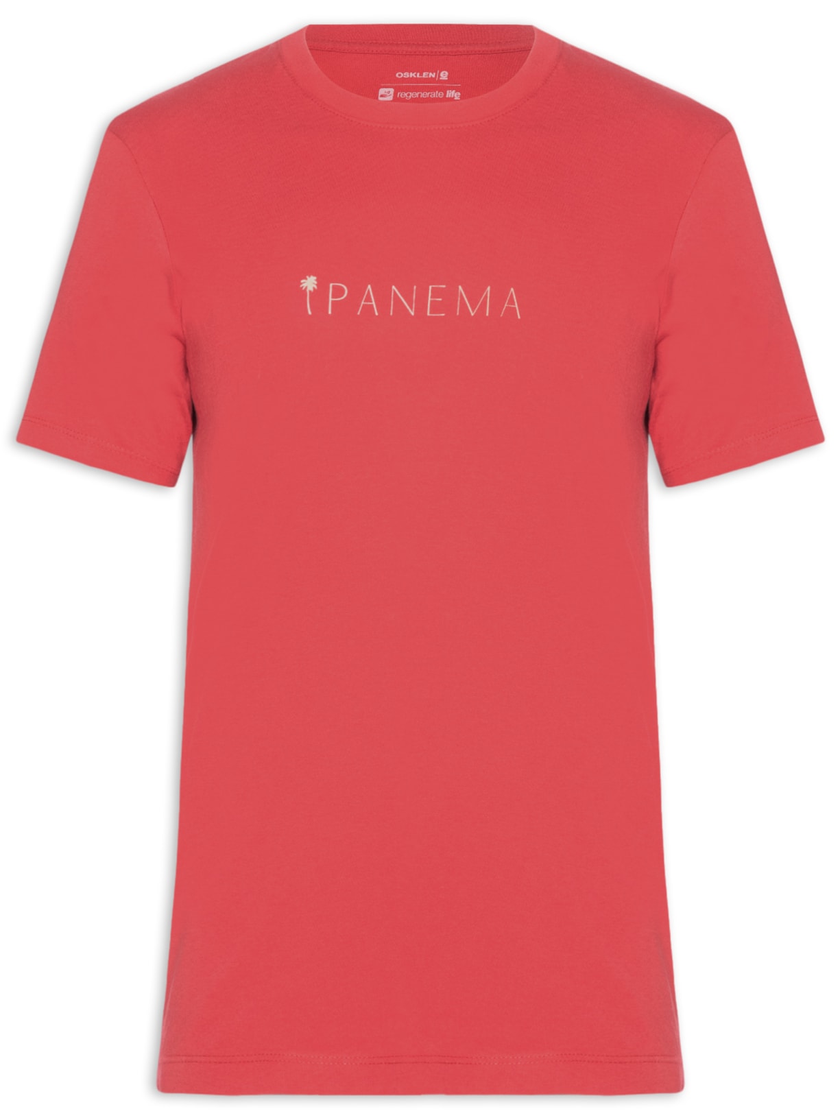 Camiseta Masculina Manga Curta Gola Careca Slim Vintage Ipanema Vermelho Osklen