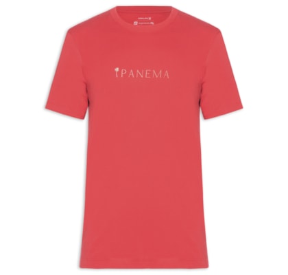 Camiseta Masculina Manga Curta Gola Careca Slim Vintage Ipanema - Vermelho