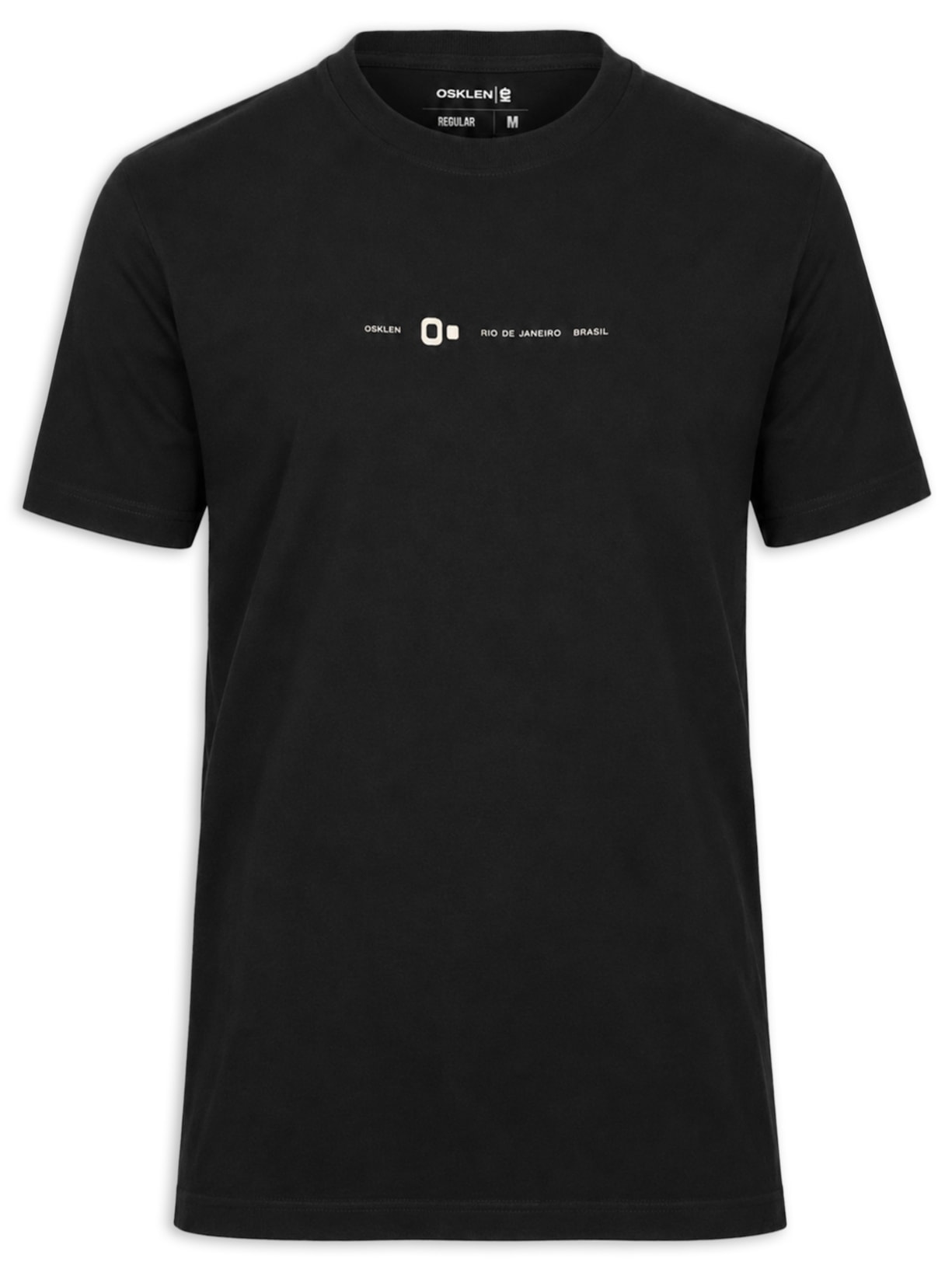 Camiseta Masculina Manga Curta Gola Careca Slim Vintage New Icon Rio – Preto Osklen